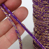 Sznurek sutasz POLSKI 3mm purpurowy + złoty [1metr]