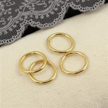 Kółko obręcz stal szlachetna pozłacana 16mm