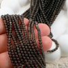 Kwarc dymny kula gładka 3mm [sznur 39cm]