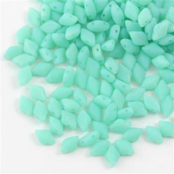 GemDuo 5x8mm Green Aqua Opal Matt [20szt]