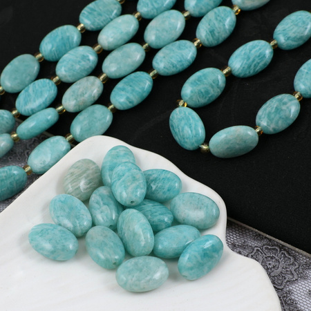 Amazonit owal gładki 15x10mm