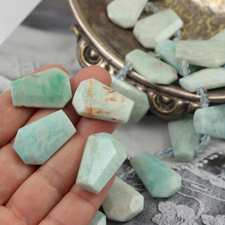 Amazonit zawieszka trapez 30x20mm