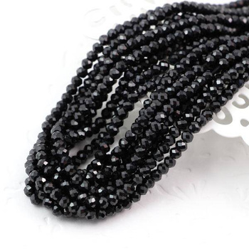 Spinel czarny oponka fasetowana 4x3mm [sznur 39cm]