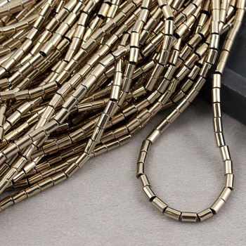 Hematyt złoty wałek gładki 5x3mm [sznur 40cm]