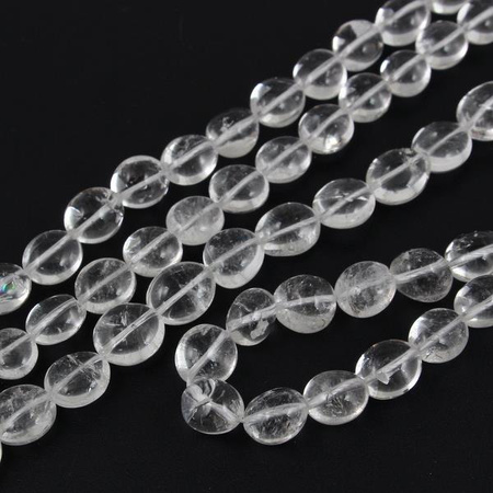 Kryształ górski owal 14x11mm [sznur 40cm]
