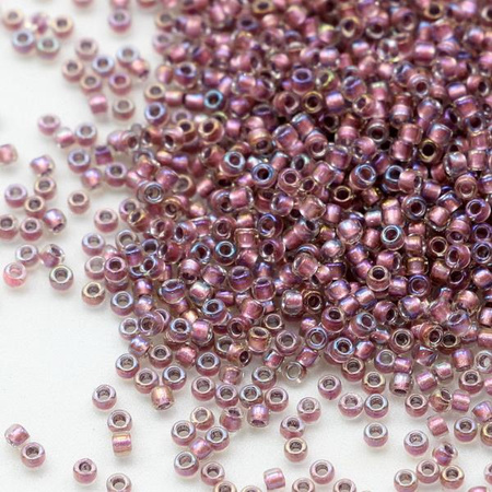 Toho Round 15/0 Inside-Color Crystal Rose Gold Lined [5g]