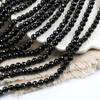 Turmalin czarny kula fasetowana 6mm [sznur 39cm]