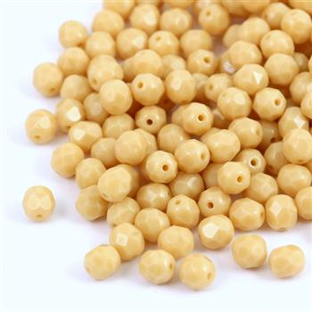 Fire Polish 6mm Opaque Light Beige [20szt]