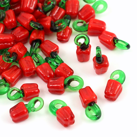 Zawieszka szklana papryka 20x8mm