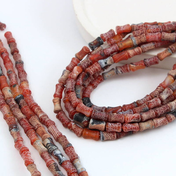 Agat trawiony wałek klepsydra 10x6mm