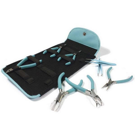 Zestaw narzędzi do robienia biżuterii LIGHT BLUE szczypce Beadsmith