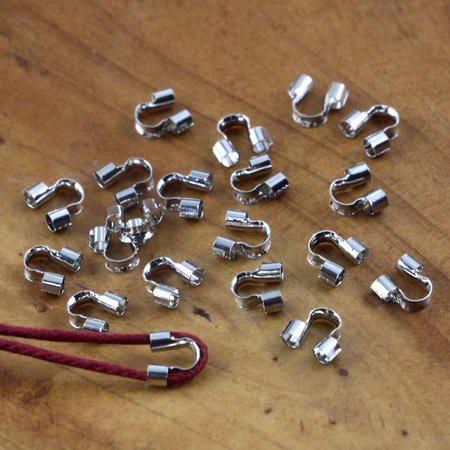 Końcówka ochronna podkówka srebrna 5x6mm [20szt]