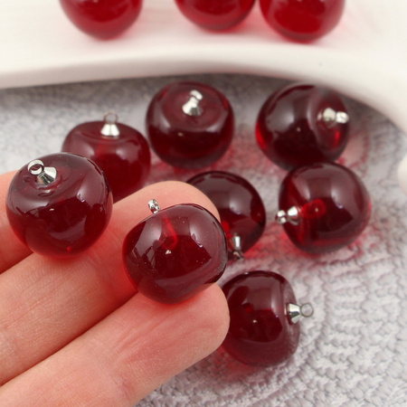 Zawieszka akrylowa wiśnia / czereśnia 18mm