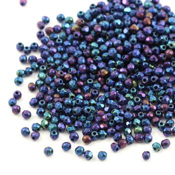 Fire Polish 2mm Iris Blue [80szt]