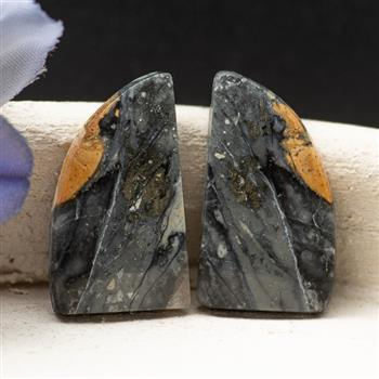 Kaboszony jaspis maligano 23x13x4mm [para]