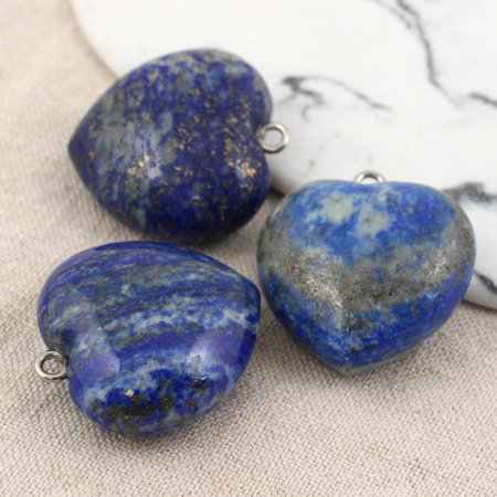 Lapis lazuli zawieszka serce 30mm