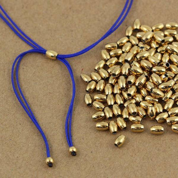 Oliwka przekładka lub blokada stal szlachetna pozłacana PVD 3,5x2,5mm [10szt]