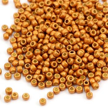 Toho Round 8/0 Permafinish - Matte Galvanized Old Gold [10g]