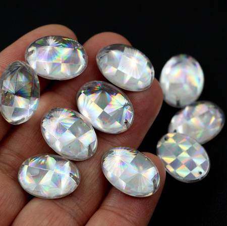 Kaboszon akrylowy jelly disco owal 18x13mm