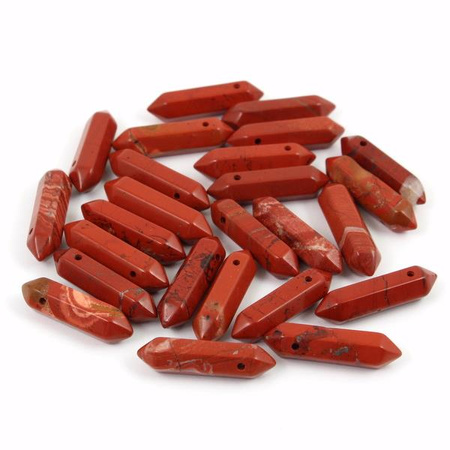 Jaspis czerwony zawieszka grot 32x9mm