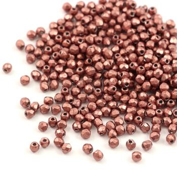 Fire Polish 2mm Saturated Metallic Butterum [80szt]