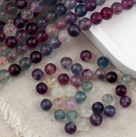 Fluoryt tęczowy kula gładka 8mm