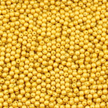 Round Beads Powdery - Yellow 3mm [50szt]