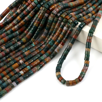 Agat indyjski dysk 4x2mm [sznur 38cm]