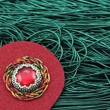 Bajorek do haftu miękki - zielony błyszczący 1mm [ 4g ]