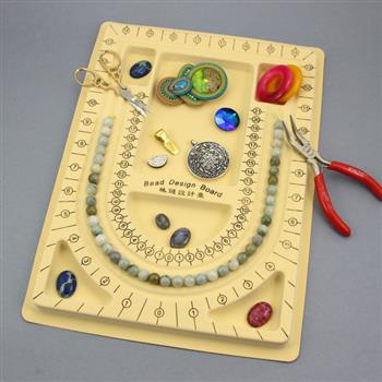 Taca / tablica do projektowania biżuterii żółta 33x24cm