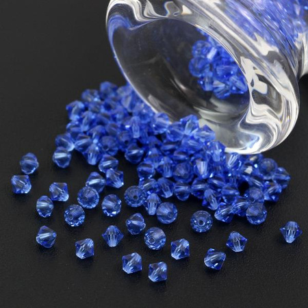 Czeskie Bicone 4mm niebieskie [20szt]