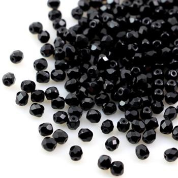 Fire Polish 3mm Jet [40szt]