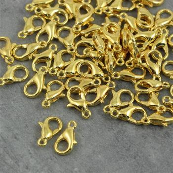 Zapięcie karabińczyk złoty 10x6mm