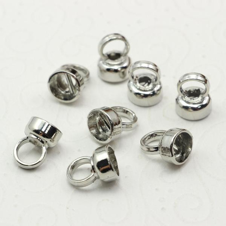 Kapturek tulejka do naszyjników srebrna 14x10mm