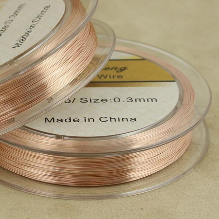 Drut miedziany ROSE GOLD 0,30mm/100m
