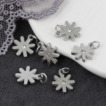 Zawieszka gwiazda z cyrkonią stal szlachetna 10mm