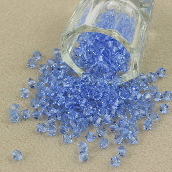 Preciosa Bicone Bead Rondelle Light Sapphire 4mm [20szt]