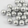 Round Beads Aluminium Silver 10mm [8szt]