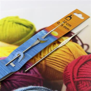 Szydełko  do kordonka metalowe 0,75/12cm PONY