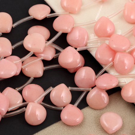 Jadeit łezka różowa 15mm