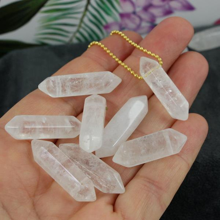 Kryształ górski zawieszka grot 32x9mm