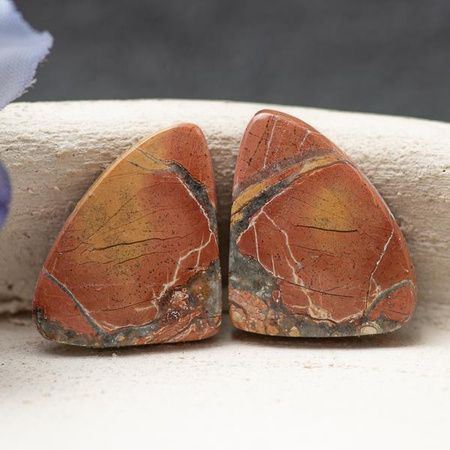 Kaboszony jaspis maligano 21x16x4mm [para]