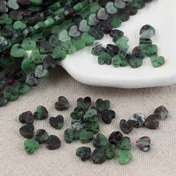 Zoizyt z rubinem serce 6mm [10szt]