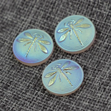 Guzik szklany ważka 18mm