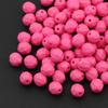 Fire Polish 6mm Fuchsia Neon Silk Matted [20szt]