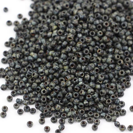 Toho Round 11/0 HYBRID Frosted Jet - Picasso [10g]