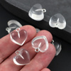 Serce akrylowe bezbarwne 16x14mm