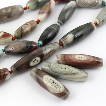 Agat alashan oliwka gładka 40-60mm