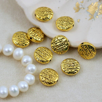 Przekładka metalowa moneta złota 12mm