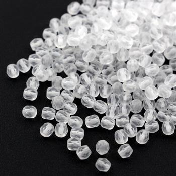 Fire Polish 4mm Crystal Matted [20szt]